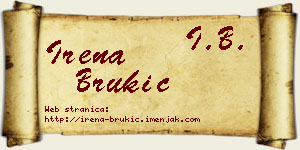Irena Brukić vizit kartica